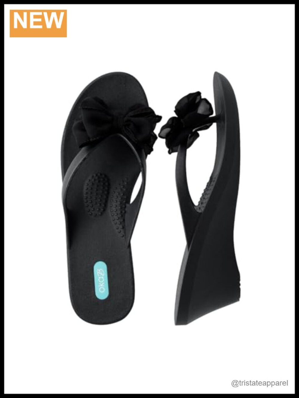 Platform Wedge Flip Flops with Arch Support & Water Resistant Vegan Material